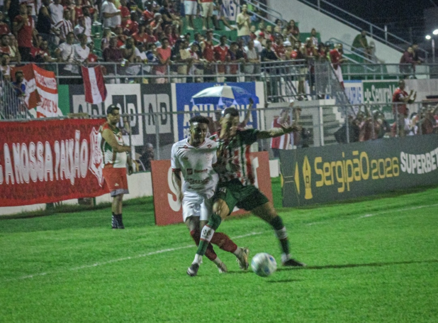 América de Propriá e Sergipe empatam em 1 a 1 na ida da semifinal do Sergipano