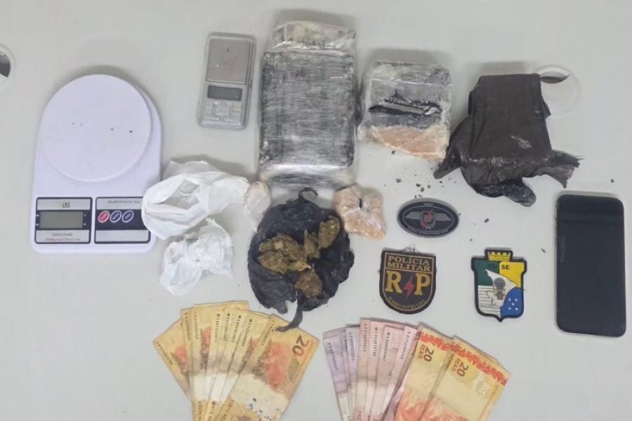 Homem suspeito de tráfico de drogas e violência doméstica na Zona Oeste de Aracaju é preso