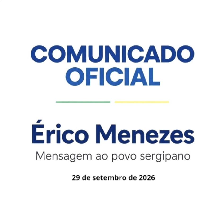 Érico Menezes, vice de Ricardo Marques pelo PL anuncia desistência da candidatura em Sergipe