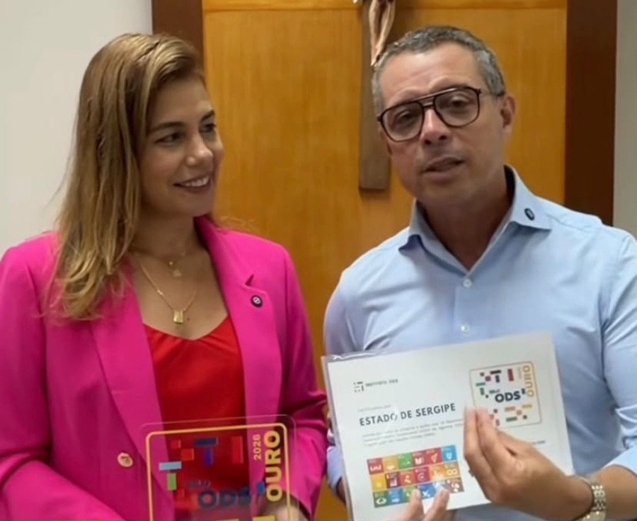 Governador recebe prémio do selo ODS ouro destaque conquistado por Sergipe