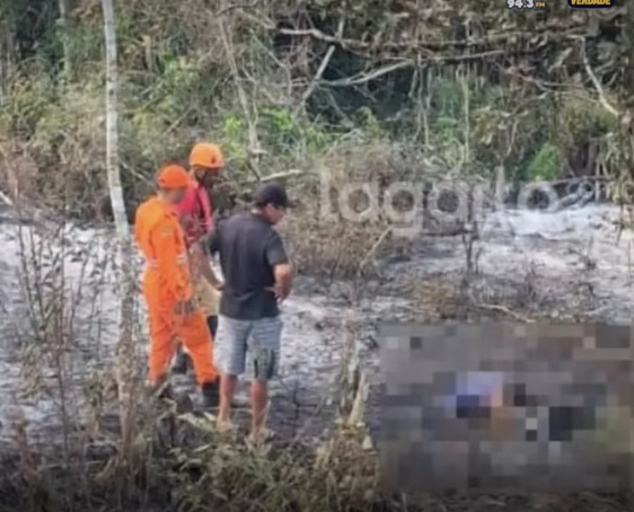 Bombeiros encontram corpo de homem durante combate a incêndio em Itaporanga
