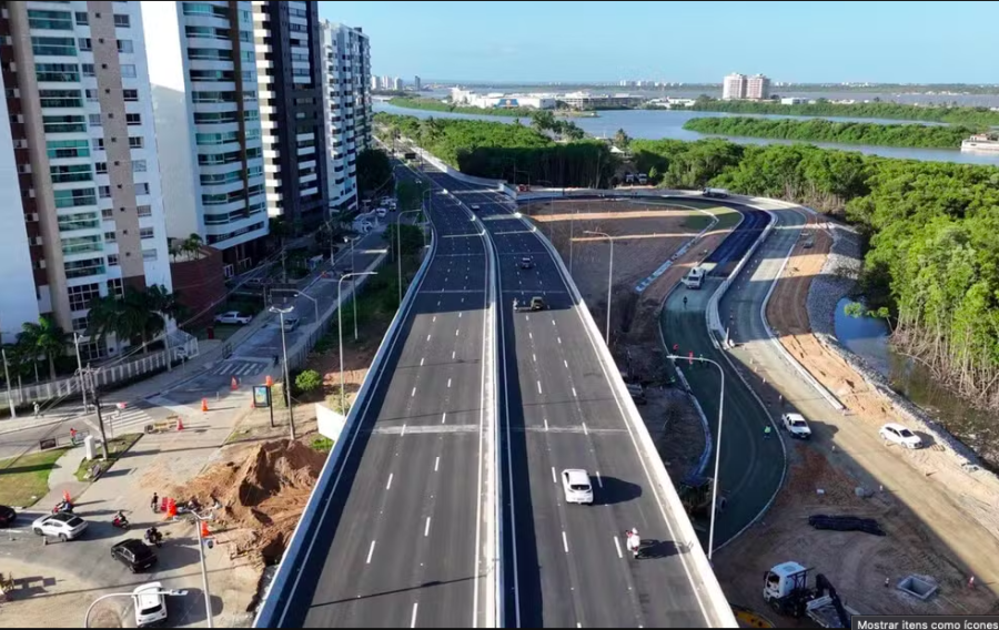 Segunda alça do viaduto da Avenida Tancredo Neves será liberada nesta quinta-feira, 22
